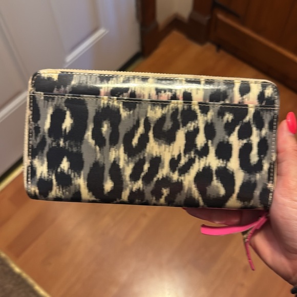 Kate Spade wallet. Cheetah print with pink zipper. - Picture 2 of 3